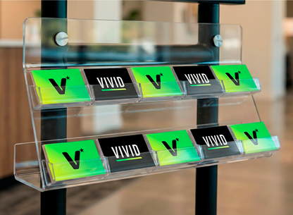 VIVID invite card display — front view showing full-color custom graphics