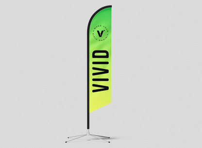 Custom falcon flag for outdoor church events and campus outreach — full-color printing by VIVID