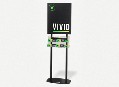 Custom invite card display stand for church lobby — portable and professional by VIVID