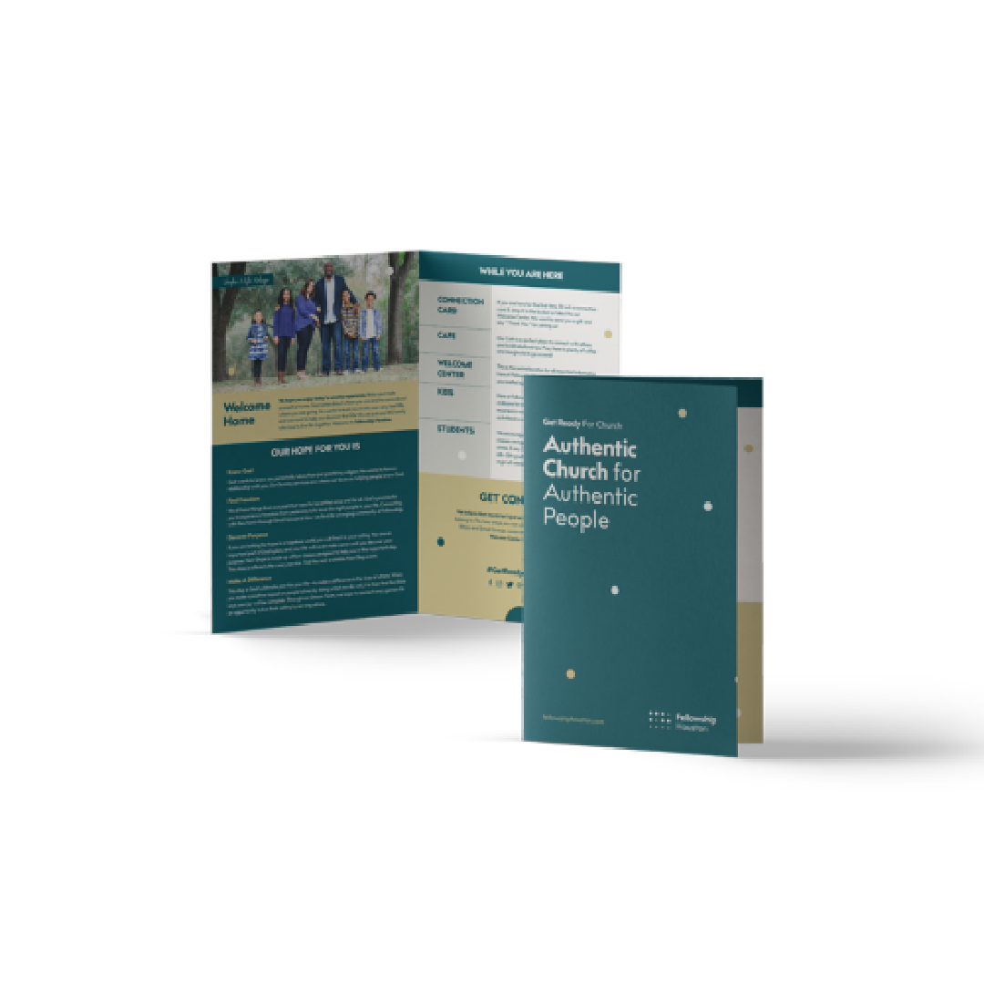 Custom church service guides for weekly programs and special events — professional printing by VIVID